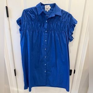 Blue Women's Shirt Dress